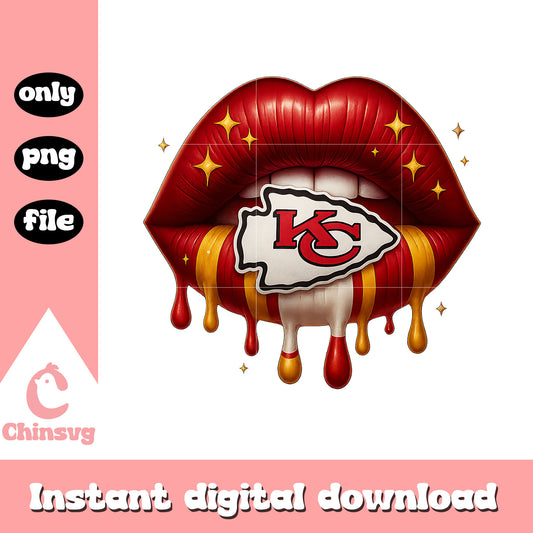 Kansas city chiefs lips nfl png, kansas city chiefs​ png, nfl sport png