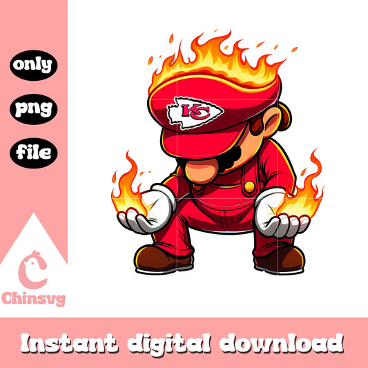 Kansas city chiefs mario red png, kansas city chiefs logo​ png 