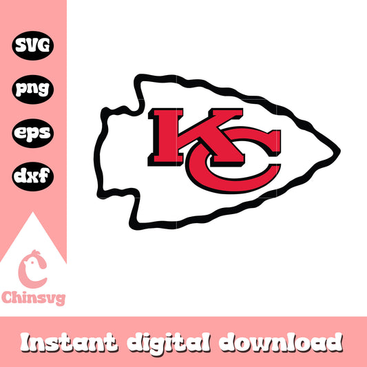 Kansas city chiefs nfl football design svg, nfl draft 2025 svg