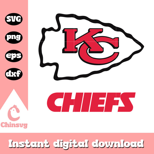 Kansas city chiefs nfl team logo svg, kansas city chiefs svg