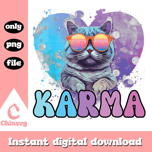 Karma cute purple cat png, cute cat drawing png, cartoon png