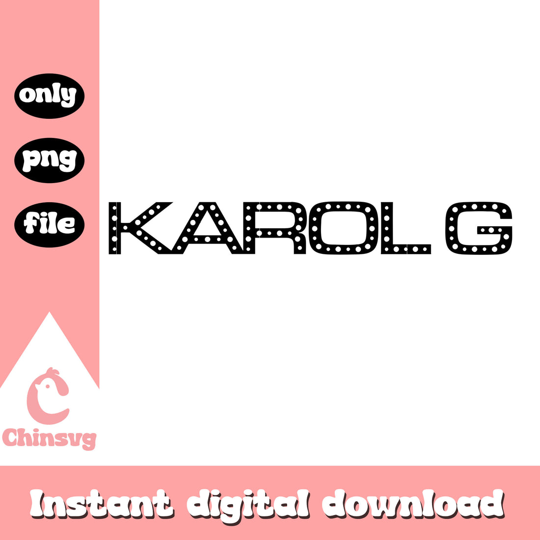 Karol g black color logo png, karol g logo png, trending png Chinsvg
