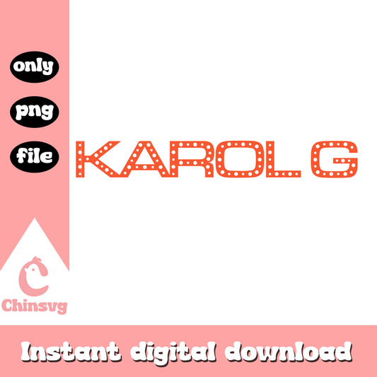 Karol g orange color logo png, karol g​ logo png, trending png 