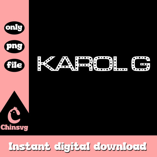 Karol g white logo png, karol g​ png, trending png 