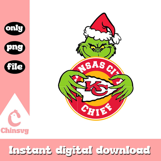 Kasas city chiefs logo grinch png, kansas city chiefs football game​ png
