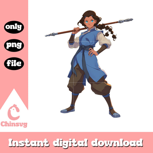 Katara waterbender png, Katara basic png, katara character png