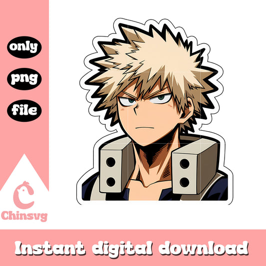 Katsuki Bakugo clipping png, My Hero Academia png, anime png