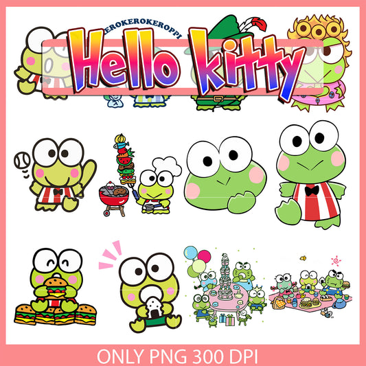 Keroppi activities bundle design svg, keroppi drawing svg