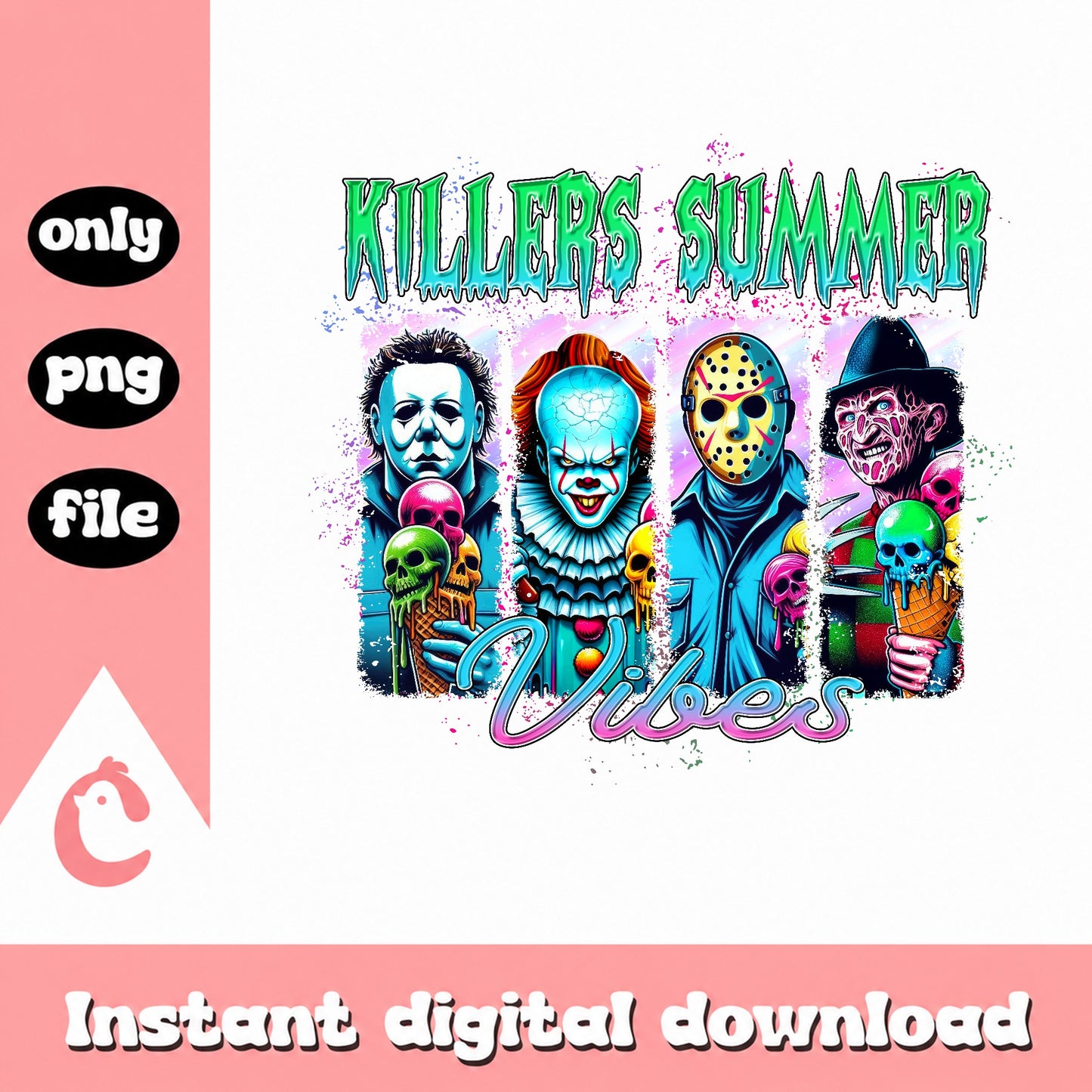 Killers Summer Vibes Horror PNG, Halloween Horror PNG, Michael Myers PNG