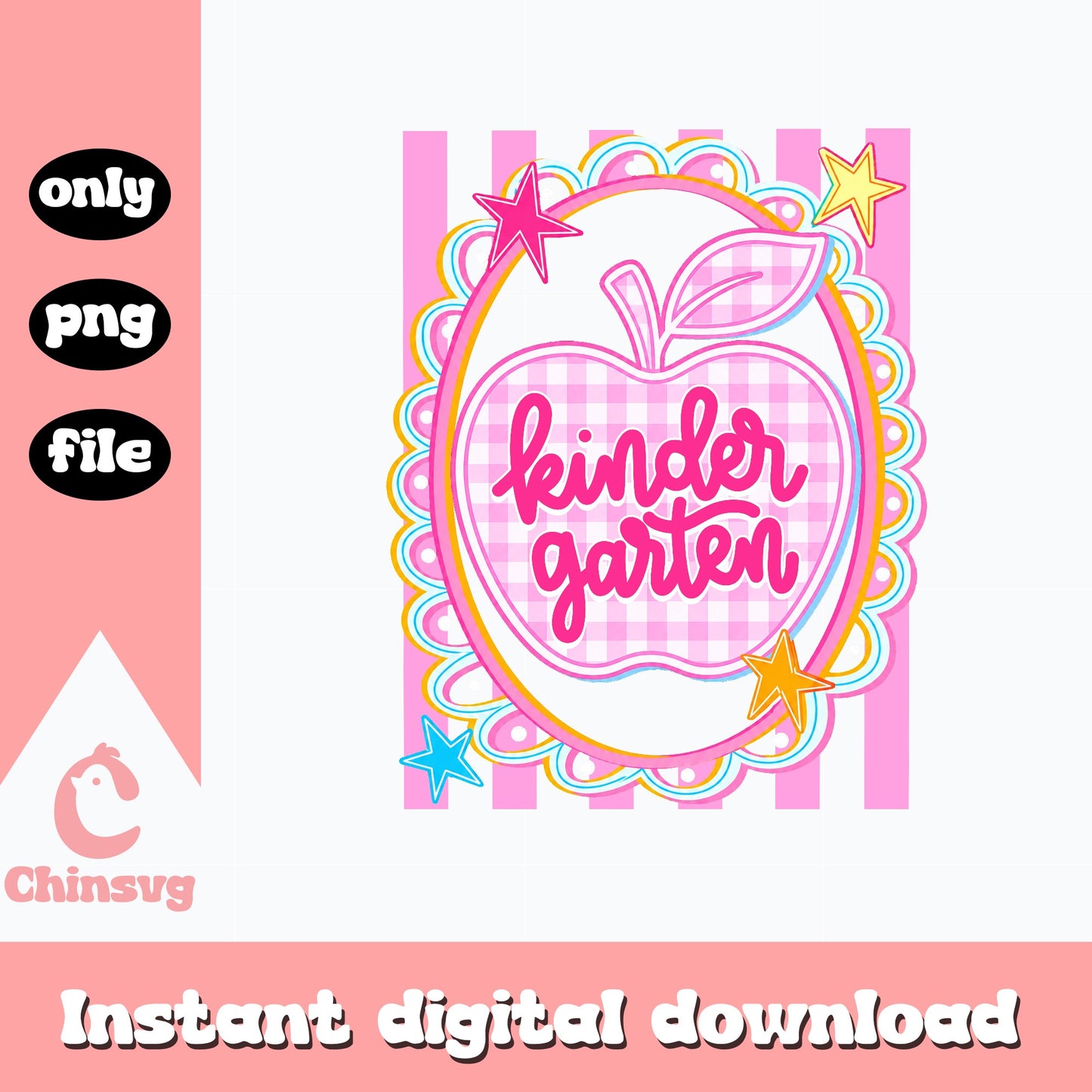 Kindergarten Apple PNG, Back To School PNG, Teacher PNG
