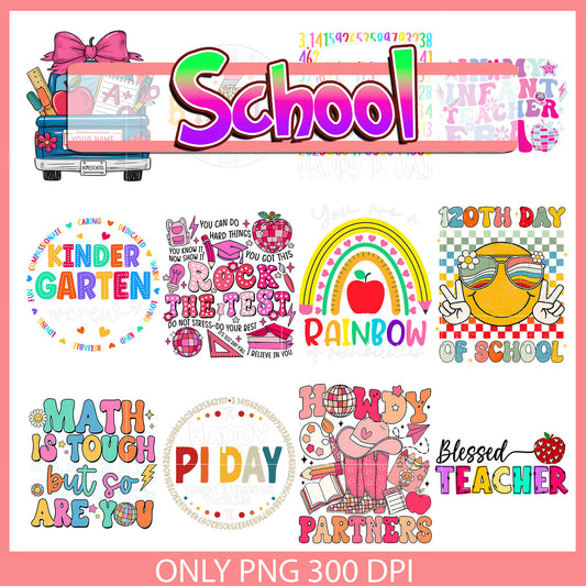 Kindergarten crew logo design bundle png, Kindergarten png