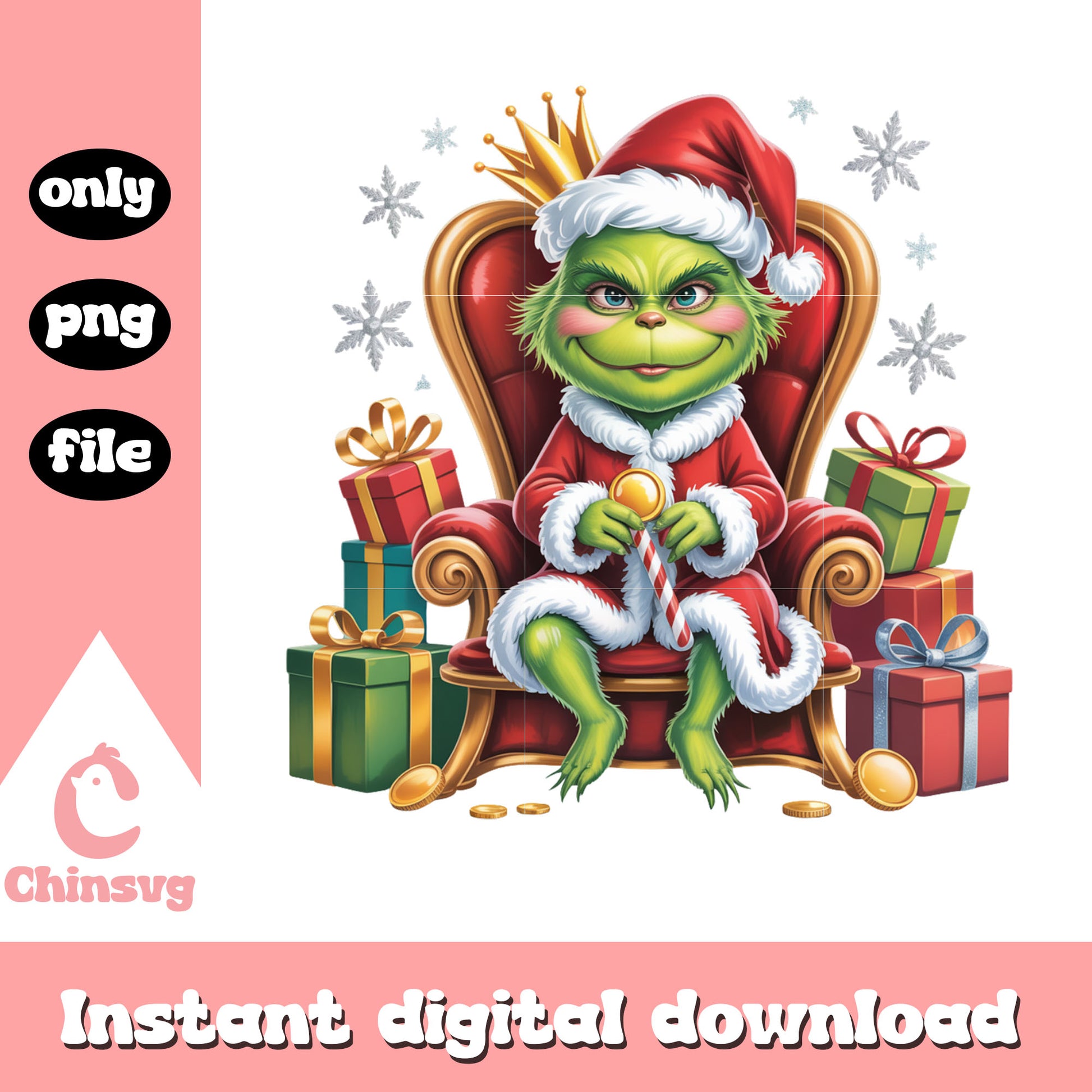 King santa grinch christmas gifts png, cute grinch shirts png