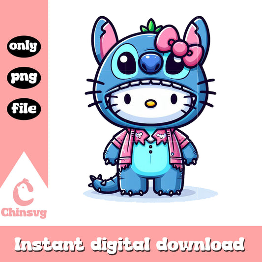 Kitty cat and stitch character png, hello kitty png, cosplay png