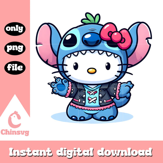 Kitty cat cosplay stitch character png, hello kitty halloween png