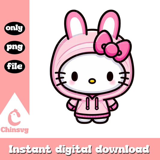 Kitty cat easter bunny costume png, hello kitty png, easter png