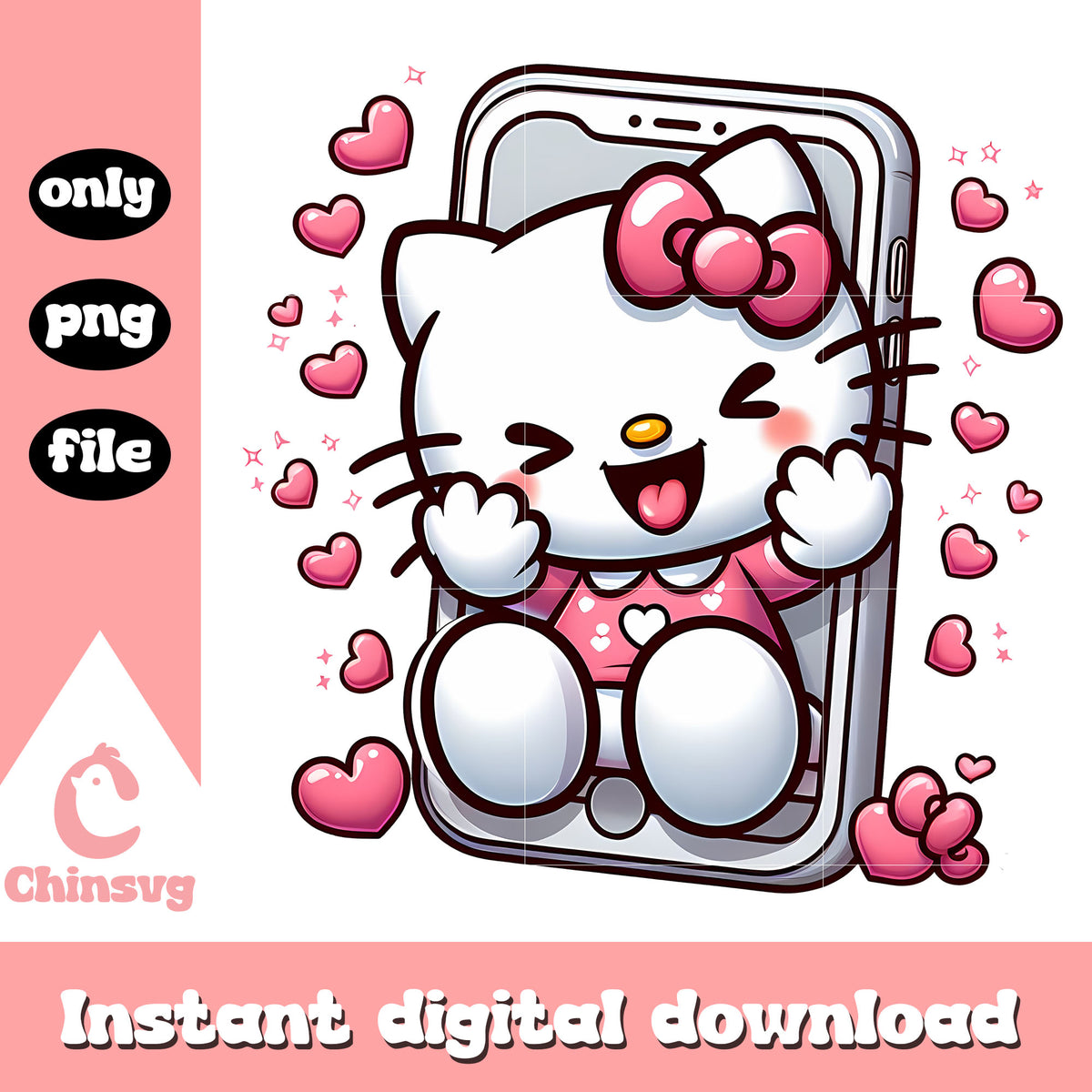 Kitty cat valentine case phone png, hello kitty png, cartoon png – Chinsvg