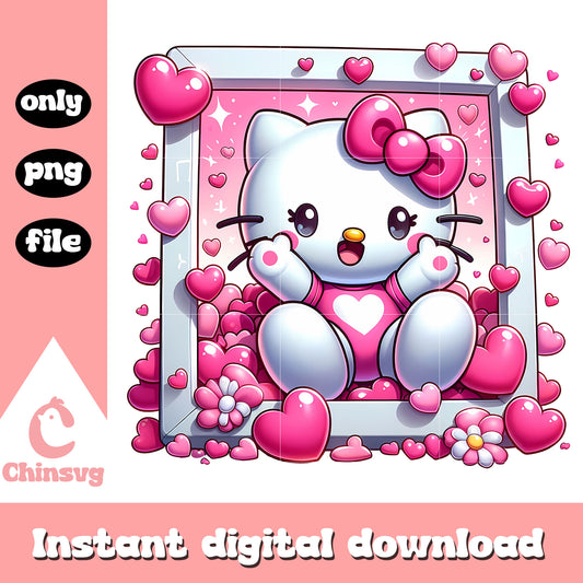 Kitty cat valentine photogragh png, hello kitty character png