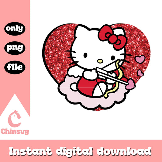 Kitty custom cupid valentine png, hello kitty valentine​​ png