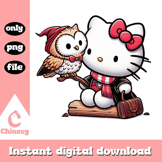 Kitty harry potter and owl png, hello kitty costume png
