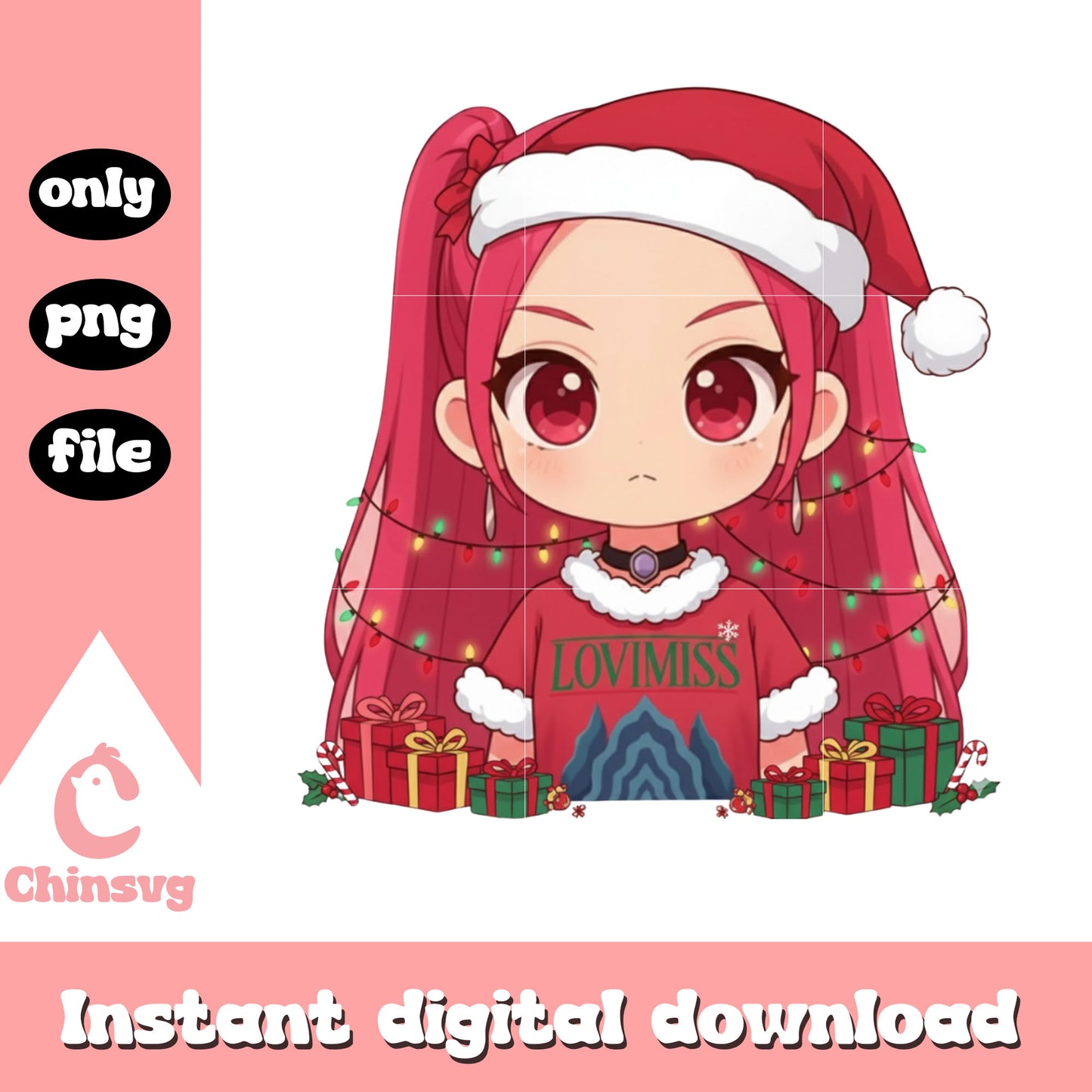 Kpop christmas huntrix cute mira png, christmas eve png