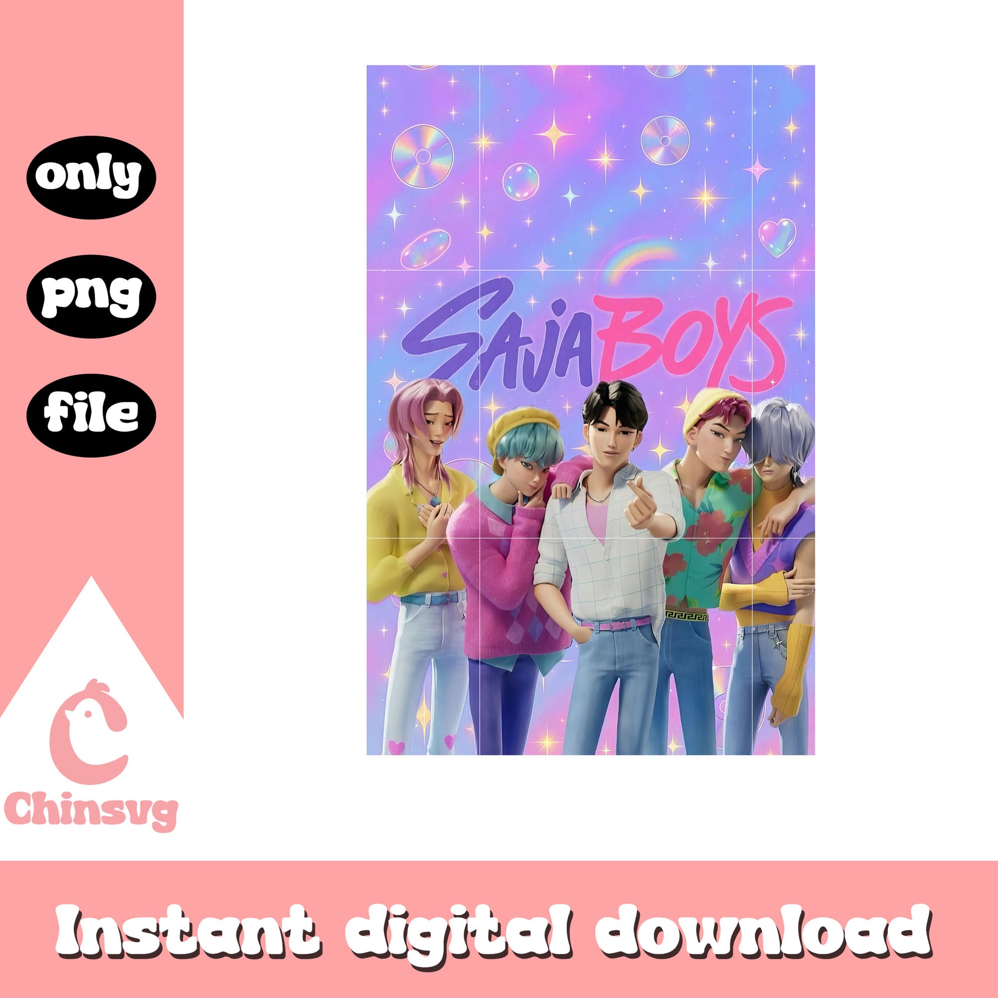 Kpop demon boy band saja boys png, the saja boys png