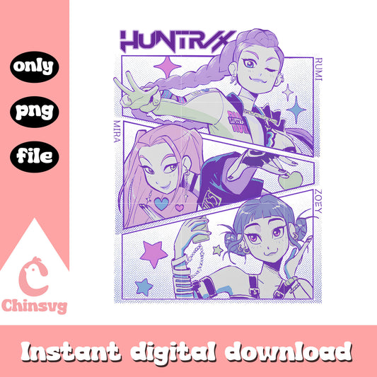 Kpop demon hunters characters design png, demon hunters png