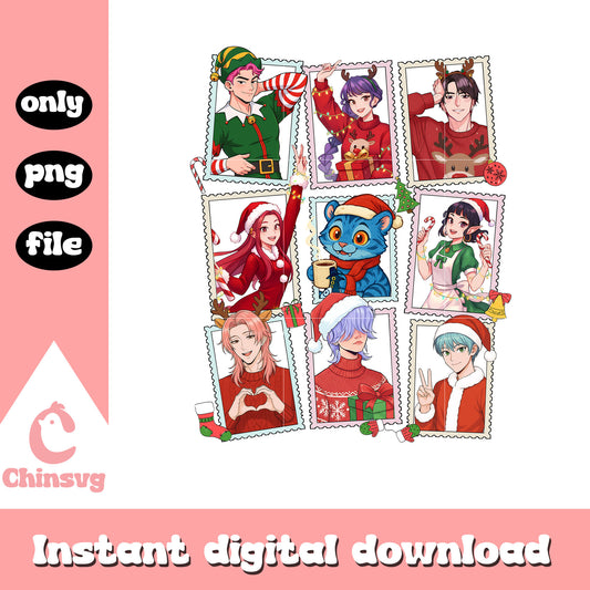 Kpop demon hunters christmas day png, christmas images png