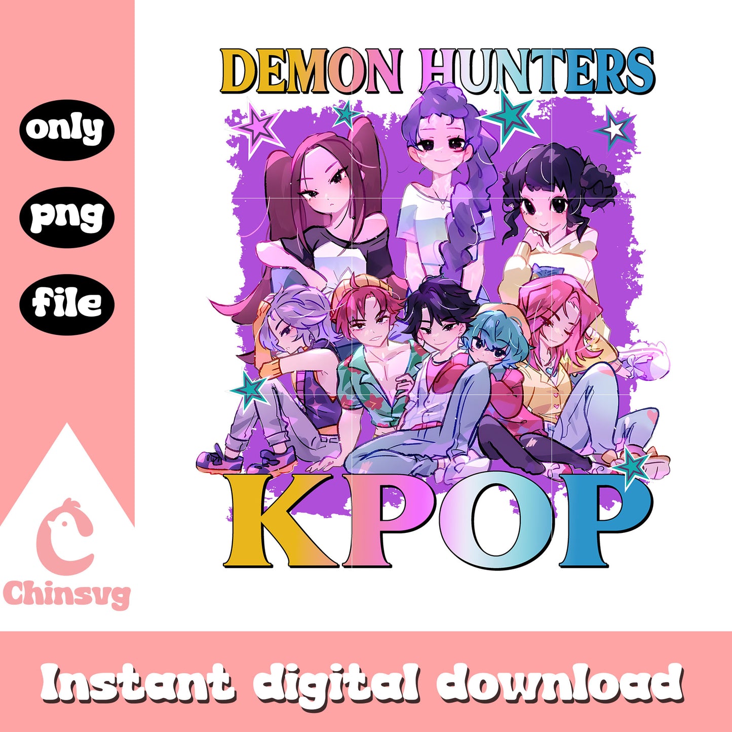 Kpop demon hunters girls and boys png, kpop demon hunters kpop group png