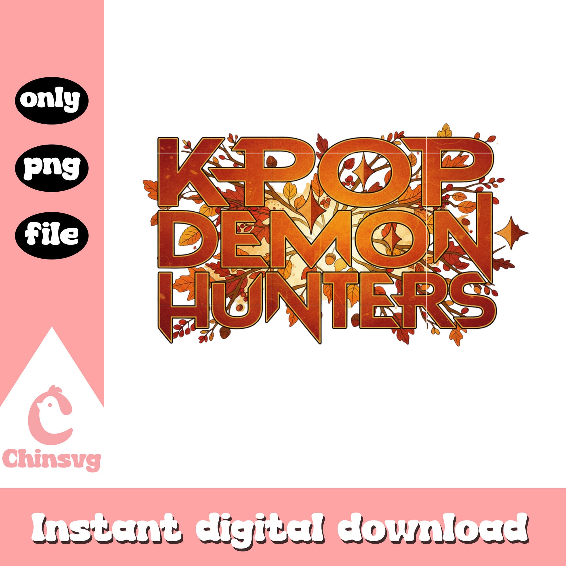 Kpop demon hunters gold poinsettia png, k pop demon hunter png