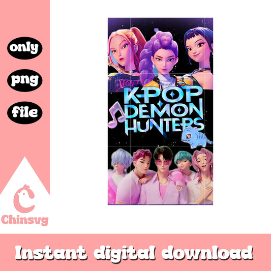 Kpop demon hunters groups png, anime characters png