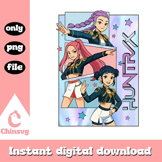 Kpop demon hunters huntrix band images png, huntrix kpop hunter png