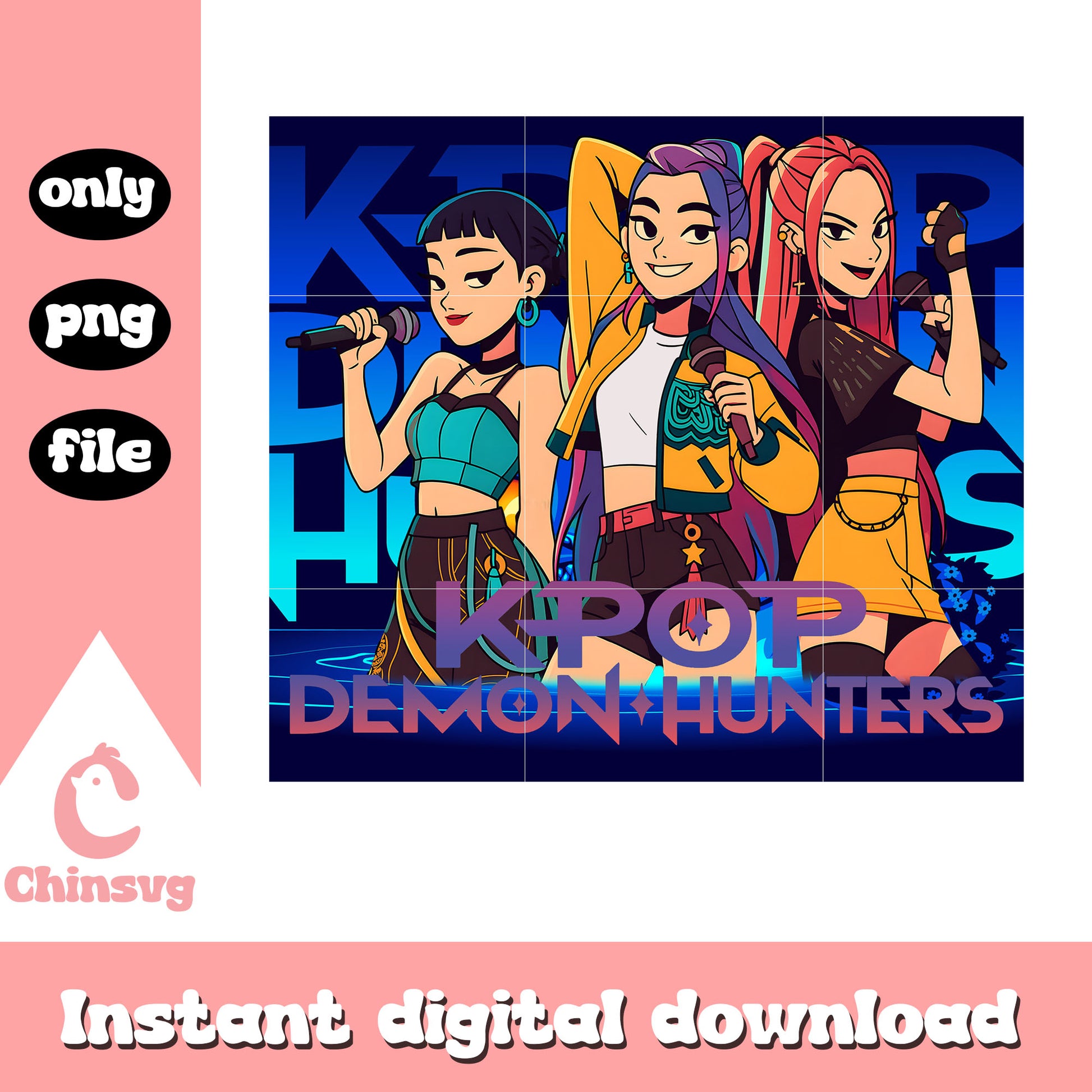 Kpop demon hunters huntrix band png, hunters form png