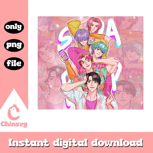 Kpop demon hunters saja boys fanart png, kpop boy bands png