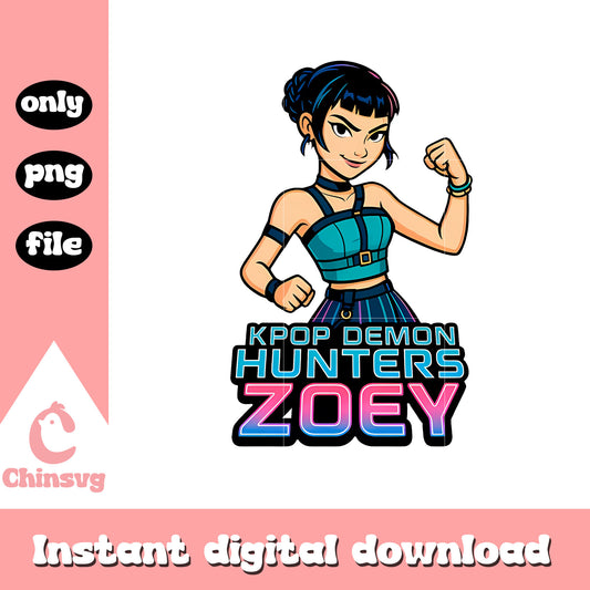 Kpop demon hunters zoey design png, demon hunters movie png