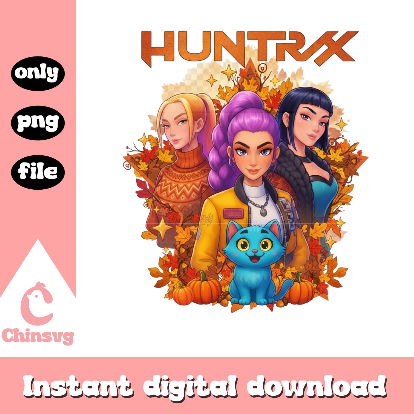 Kpop demon huntrix png, cast of kpop demon hunters png