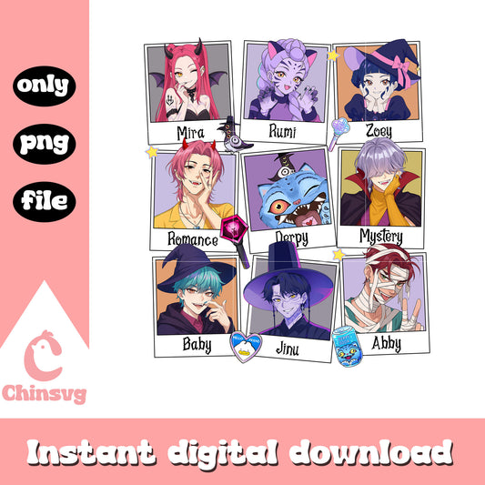 Kpop demons hallloween photos png, kpop demon hunter png