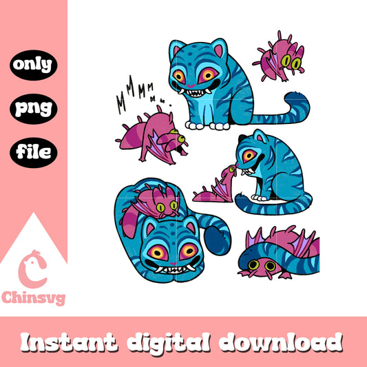 Kpop derpy tiger bundle png, cute tiger animal png, anime png