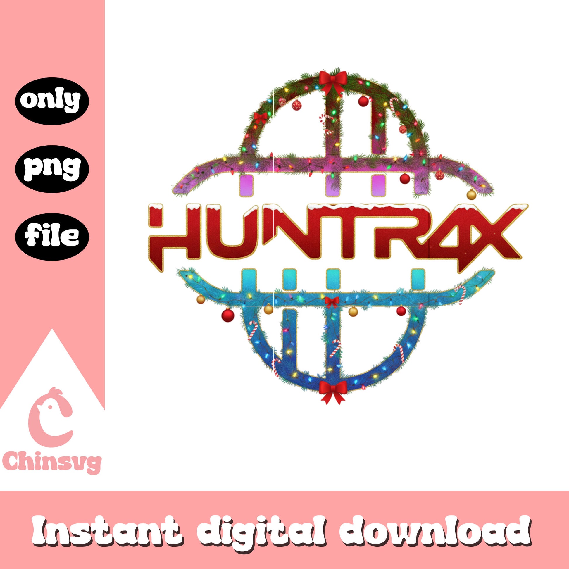 Kpop hunters huntrax christmas logo png, huntrix logo png