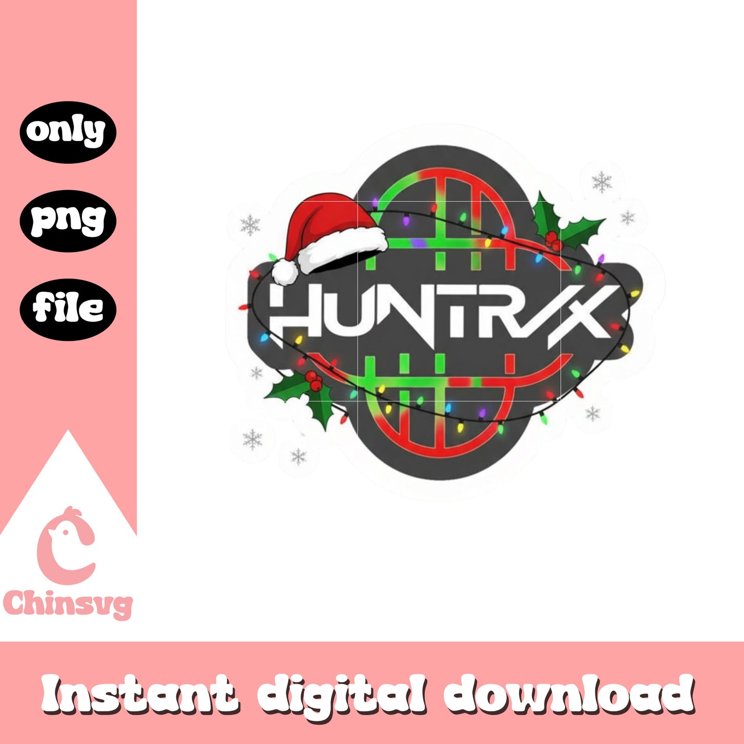 Kpop hunters huntrix christmas logo clipart png, kpop logo png