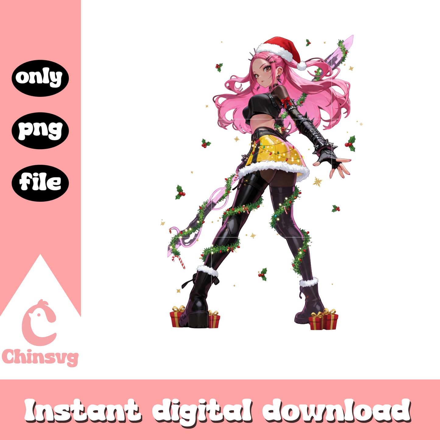 Kpop mira pose for christmas design png, xmas pictures png