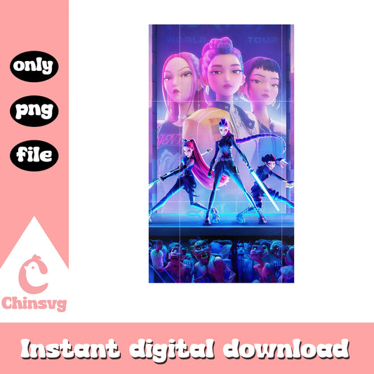 Kpop of group huntrix band png, kpop demon hunters groups png