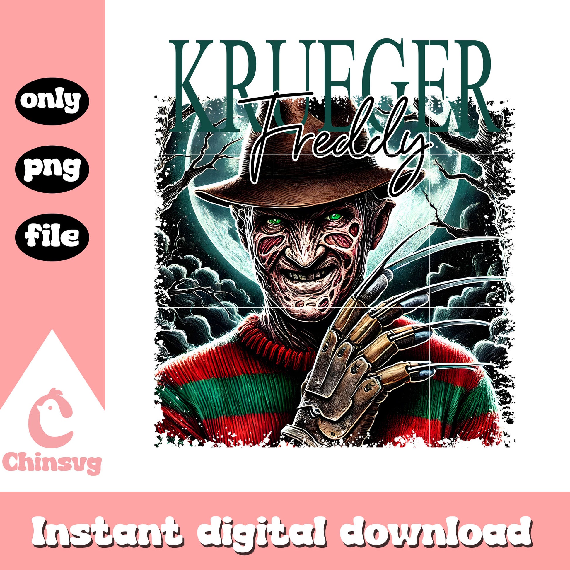 Krueger freddy horror poster png, Krueger freddy poster png
