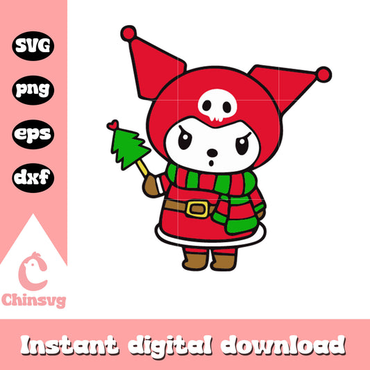 Kuromi character christmas day svg, kuromi svg, christmas svg