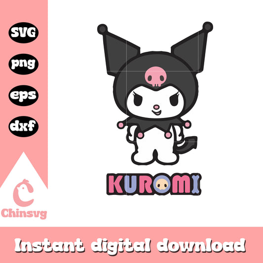 Kuromi hello kitty cartoon svg, hello kitty svg, kuromi cat svg