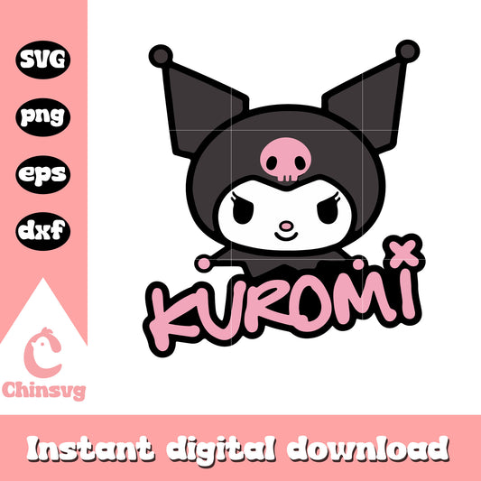 Kuromi sanrio cartoon name png, kuromi sanrio svg, sanrio cartoon svg