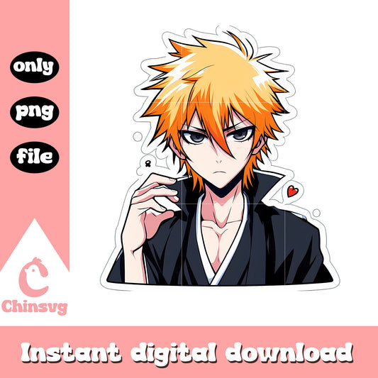 Kurosaki Ichigo clipping png, bleach anime png, kurosaki ichigo png