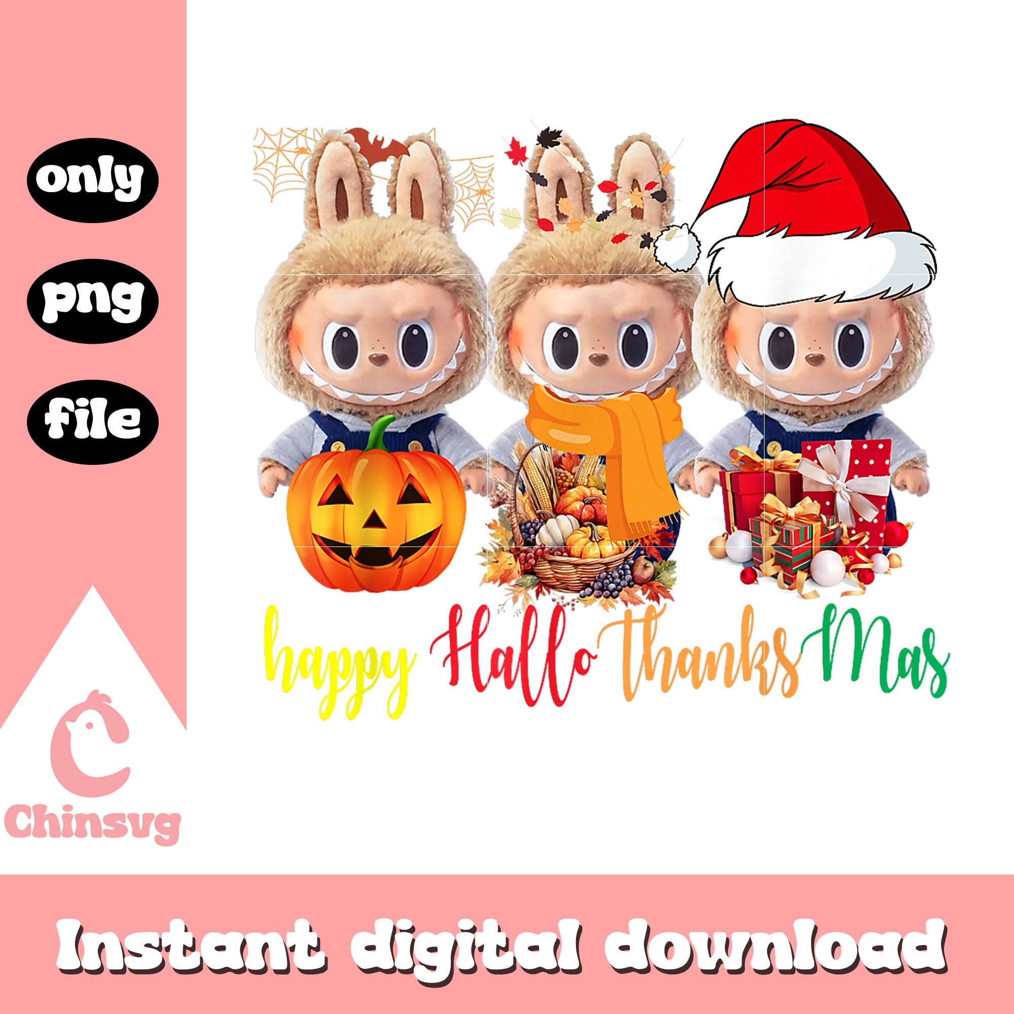 Labubu Happy HalloThanksMas Labubu Lovers Group Matching – Chinsvg