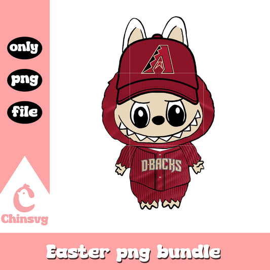 Labubu arizona diamondbacks doll clothes png, arizona diamondbacks png