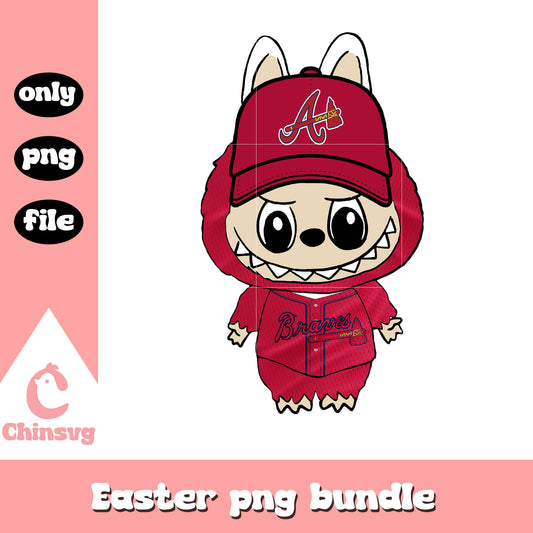 Labubu atlanta braves doll clothes png, atlanta braves png
