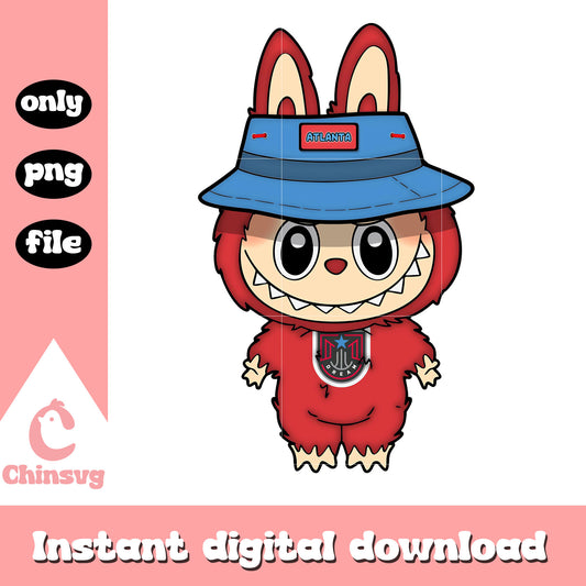 Labubu atlanta dream clothes design png, atlanta dream png